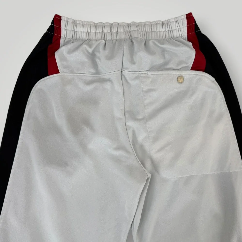 Jordan Mens Large Track Pants White Black Red Jumpman Snap Leg Zip Athletic